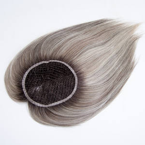 Topper de base de red de pescado de alta calidad 6*6 100% Topper de pelo europeo humano real para mujeres - Product Image 5