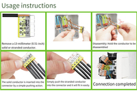 Connecteur PUSH WIRE Conducteur Bornier à 5 broches Connexion rapide 450V 24A Wagos 2273-205 Convient aux fils monobrin 2.5mm