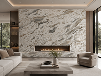 Dalles de marbre blanc Ionia pour plans de travail de cuisine, meubles-lavabos de salle de bain, revêtements de sol, murs décoratifs, buffets et lavabos autoportants