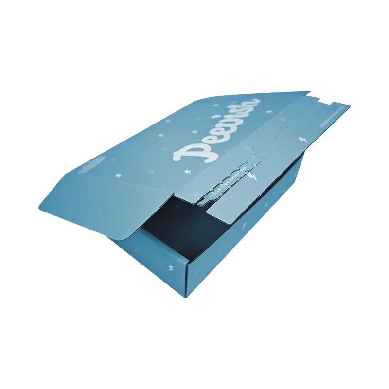 Caja de correo de cartón corrugado Kraft biodegradable de cartón plegable con logotipo para caja de embalaje de regalo de lujo ecológica