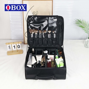 OBOX Ensemble 2 en 1 d'artiste professionnel Sac à roulettes cosmétique Valise en nylon Voyage Roulant Maquillage Stockage Train Case - Product Image 6