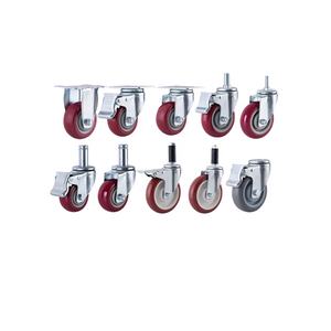 Silent Foot 2.5/3/4/5 Zoll Universal Polyurethan Rollen Vorbau Rad Moving Base Plate Rigid Style - Product Image 1