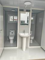 Vente en gros de toilettes pour l'extérieur en conteneur mobile sur un chantier de construction public préfabriqué