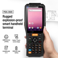 Pantalla táctil de 4 pulgadas IP65 Industrial Rugged Android PDA Terminal de mano 1D 2D Escáner de código de barras Impresora térmica incorporada en stock