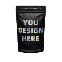 3.5g 7g sac d'emballage holographique personnalisé sac debout avec fermeture à glissière sacs en Mylar de résistance des enfants