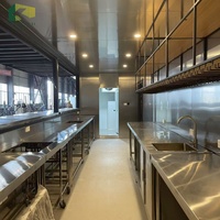 Portable Préfabriqué Modulaire Magasins Transportable Conteneur Bars Restaurants Chaud 40ft Café Pop Up Magasins Mini Magasins