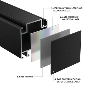 Système d'entrée en aluminium de conception nouvelle, <span class=keywords><strong>portail</strong></span> automatique en aluminium, installation facile, faible coût d'entretien - Product Image 5