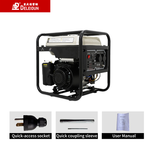 6kw 전기 시동 단상 이동식 발전기 세트 바퀴 장착 휴대용 가정용 발전기 - Product Image 6