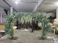 Usine grand 6.6/ 7ft/8ft/10ft gros table de mariage pièce maîtresse artificielle fleur de cerisier arbre arc