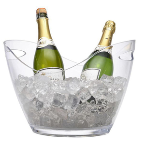 Chấ<span class=keywords><strong>t</strong></span> lượng cao sinowin Mỹ phong cách rõ ràng acrylic nhựa 8L hình bầu dục xô đá cho Đảng sang trọng KTV thanh sử dụng thả - Product Image 2