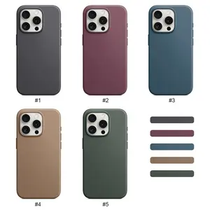 Funda <span class=keywords><strong>de</strong></span> Cuero <span class=keywords><strong>de</strong></span> Tejido Fino Original al por Mayor <span class=keywords><strong>de</strong></span> Fábrica, Funda Magnética para Teléfono iPhone 14 15 15pro 15 Pro Max - Product Image 1