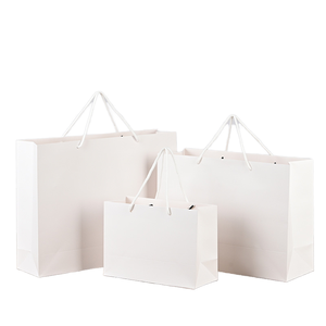 Bolsa de Papel de Regalo con Estampado de Lámina Metálica y Logotipo, Bolsa de Papel de Lujo con Asa de Listón, Bolsas de Papel para Compras - Product Image 1