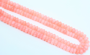 Cuentas de forma de Rondelle lisas de ópalo rosa más vendidas con cuentas de piedras preciosas Rondelle de 6 a 9mm para fabricación de joyas artesanales - Product Image 6