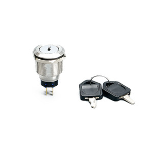 SHENGLEI 22mm impermeable IP65 interruptor de botón pulsador de aluminio llave <span class=keywords><strong>3</strong></span> posiciones 2NO 2NC 6 pines longitud personalizada 19mm 12V acero inoxidable - Product Image 2