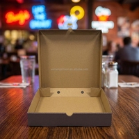 Caja de Pizza Corrugada Kraft Biodegradable y Reciclable Ecológica Moderna Personalizable de 10 Pulgadas, Plegable y Desechable de Grado Alimenticio