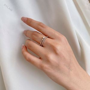 Dylam Latest New Design Jewelry Minimalist Low MOQ Hot Selling <b>Dainty</b> S925 Sterling Silver Engagement <b>Rings</b> Design for Women - Product Image 5