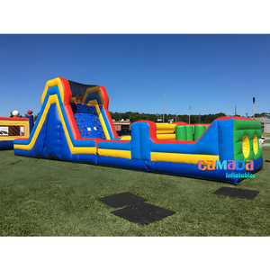 A buon mercato i bambini giganti giocano attrezzature gonfiabile casa di rimbalzo gioco a ostacoli il gioco di battaglia percorso a ostacoli e grande scivolo - Product Image 5