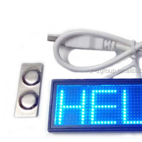 Insigne nominatif Led numérique programmable de message de défilement Mini carte nominative de LED pour le serveur d'aéroport d'hôtel de rassemblement