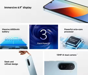 Nuovo Smartphone <span class=keywords><strong>Red</strong></span> <span class=keywords><strong>Mi</strong></span> A7 <span class=keywords><strong>Pro</strong></span> 4G 2026, Versione Globale, Display 6.9" 120Hz, 8GB RAM, 256GB/128GB, Telefono Cellulare Nuovissimo - Product Image 5