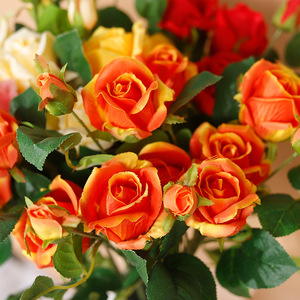 Ramo de Rosas Artificiales Rojas de Alta Simulación, Arreglo en Jarrón, Decoración para Sala de Estar, Día de San Valentín - Product Image 2