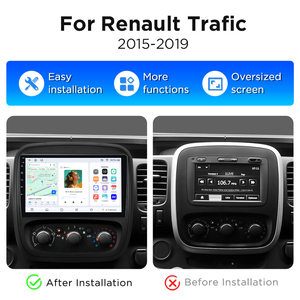Autoradio sans fil Junsun 9 pouces avec Carplay pour Renault Trafic/Opel Vivaro 2015-2019, Bluetooth, GPS, lecteur multimédia - Product Image 2
