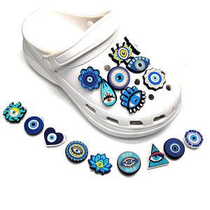 Groothandel Schoen Accessoires Decoraties Zacht Pvc Boze Oog Diy Schoen Bloem Afneembare Rubber Pvc Diy Schoenen Bedels - Product Image 1