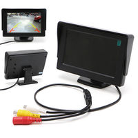Caméra de recul pour voiture avec écran de 4,3 pouces, caméra de stationnement pour camionnette, minivan, 12V, image de recul