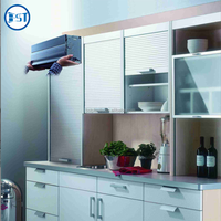 8mm Épaisseur 45mm Largeur Lattes Verticale En Plastique Volet Roulant Porte pour Bois Acier Cuisine Tambour Porte avec Rail