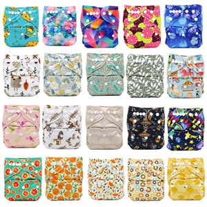 4 <strong>Pack</strong> single printed reusable baby <strong>diapers</strong> <strong>washable</strong> <strong>diapers</strong> soft <strong>washable</strong> covers size adjustable // - Product Image 6