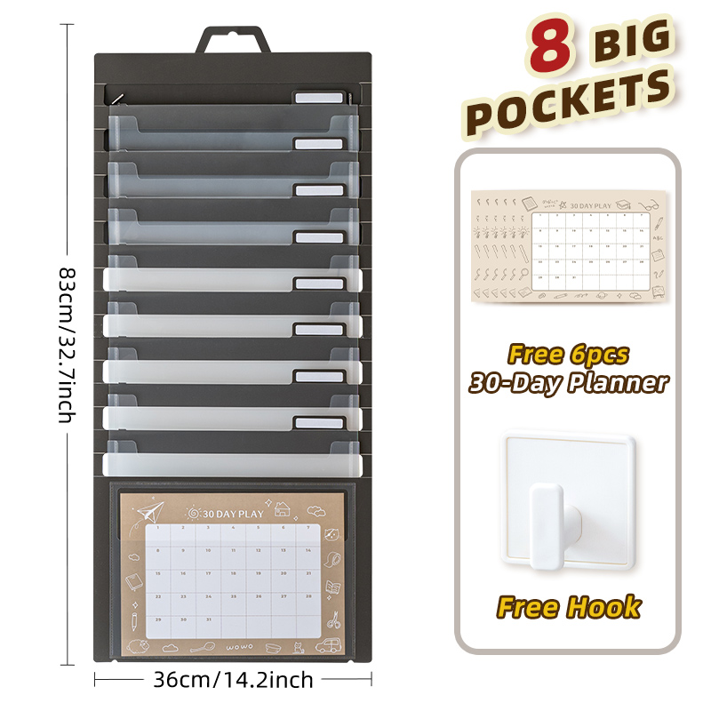Noir 8 grandes grilles + plan 30 jours
