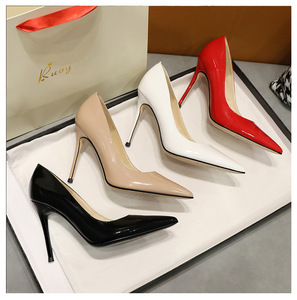 Taille 31-43 Tacones Diamantes Chaussures élégantes de luxe pour femmes Chaussures de bureau Escarpins à talons hauts pour femmes - Product Image 1