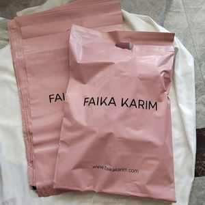 With HANDLE Custom Logo Printed <b>Compostable</b> Polymailer Plastic Mailer Clothes Mail Shipping Packaging Mailing <b>Bag</b> for Clothing - Product Image 2