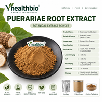Poudre d'extrait de Pueraria de qualité alimentaire en vrac pour capsules et boissons, échantillon de racine fine, vente en gros pour usines de boissons