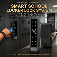 Système de verrouillage intelligent pour armoire A850 Ttlock en alliage de zinc avec stockage de données cloud pour projets de gymnases/spas/locaux de vestiaires, déverrouillage par RFID, NFC et code PIN