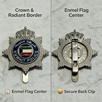 Badge de casquette vintage en métal avec couronne émaillée, insignes de collection, souvenirs