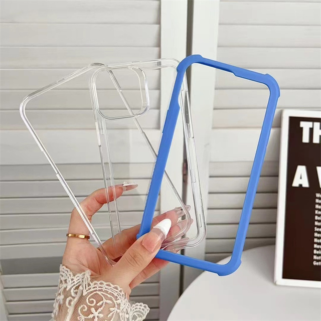 Fashion Colorful clear Acrylic Hard Pc Back Tpu Soft Silicone Bumper Drop Proof Phone case for Motorola Moto G85 case