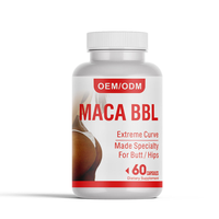Complément Naturel Maca Plus OEM d'Usine pour l'Augmentation des Fesses et des Hanches, Capsules Maca BBL pour l'Amélioration de la Puissance Féminine et Masculine