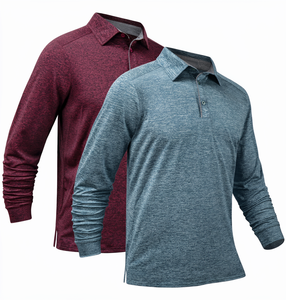 Camiseta Informal Holgada de Color Sólido para Hombre, Estilo Europeo y Americano, Manga Larga, Tela de Malla, RNSHANGER, Poliéster de Secado Rápido - Product Image 1