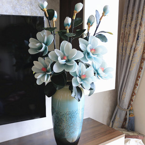 V19 Flores Artificiales <span class=keywords><strong>de</strong></span> Magnolia Realistas y Económicas, <span class=keywords><strong>Orquídeas</strong></span> <span class=keywords><strong>de</strong></span> Látex EVA, Flores Artificiales <span class=keywords><strong>de</strong></span> Magnolia Realistas para Decoración del Hogar - Product Image 4