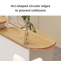 Comptoir de Caisse Simple et Moderne pour Magasin de Vêtements, Bureau d'Accueil en MDF pour Salon de Beauté
