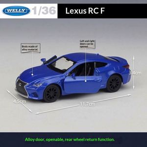 WELLY 1:36 Modellino Auto in Lega Pressofusa Lexus RC F con Funzione Pull-Back, Giocattolo per Bambini, Regalo da Collezione, Vendita all'Ingrosso, Novità 2024 Elettrico - Product Image 2