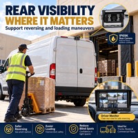 Système de caméra de véhicule 4CH AI BSD avec écran tactile IPS 10,1 pouces 1920*1080, caméras AHD IP69K, enregistrement DVR et alarme pour camions, bus et flottes