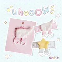Pendentif de sac Ailes d'ange créatives, Porte-clés Cœur de dessin animé mignon, Boucle de présentation DIY pour sacs style 'Sweet Girl', Accessoires de sac, Cadeaux faits main pour filles
