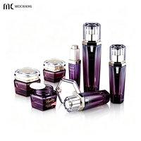 Ensemble d'emballages en verre géométrique hexagonal pour soins de la peau, 30g, 50g, 30ml, 40ml, 110ml, design ergonomique pour les marques de soins de la peau haut de gamme