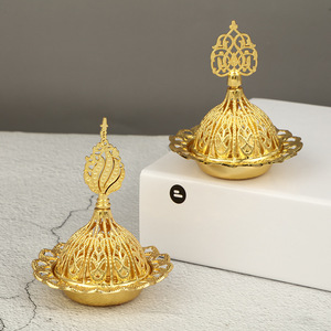 Brûleur d'aromathérapie en résine fine en forme de feuille de <span class=keywords><strong>Ginkgo</strong></span> ajourée, ornement de décoration d'intérieur tendance - Product Image 3