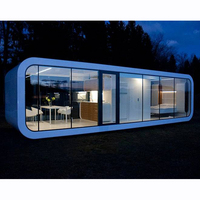 Maison mobile moderne de type capsule spatiale Apple de 20 pieds et 40 pieds pour bureau, boutique, hôtel, maison conteneur portable