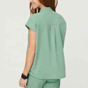 थोक 2023 विरोधी शिकन फैशन घुड़दौड़ पैंट जिपर बहु-जेब नर्सिंग चिकित्सा रगडें सेट के साथ अस्पताल वर्दी - Product Image 2