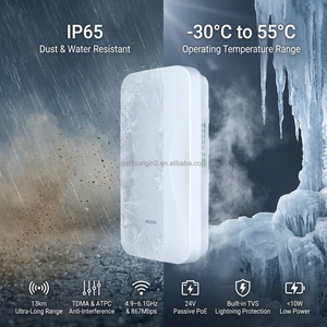 พอร์ต WAN/LAN กิกะบิตคู่ 5GHz 867Mbps บริดจ์ไร้สายภายนอกอาคารแบบ PtP ระยะไกล 12 กม. เสาอากาศแบบกำหนดทิศทาง 18dBi IP65 Gigabit PoE - Product Image 6