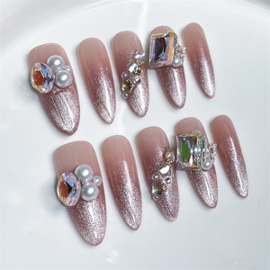 Hermosas <span class=keywords><strong>Uñas</strong></span> <span class=keywords><strong>Postizas</strong></span> con Caja de Empaque, <span class=keywords><strong>Uñas</strong></span> <span class=keywords><strong>Postizas</strong></span> Cortas, Diseño Acrílico <span class=keywords><strong>Chino</strong></span> de Alta Calidad - Product Image 3