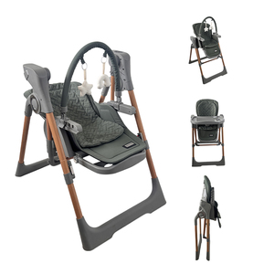 Sedia Elettrica a <span class=keywords><strong>Dondolo</strong></span> per l'Alimentazione del Bambino con Funzione di Stoccaggio e Pieghevole, Design Sicuro per Soggiorno e Cucina - Product Image 1